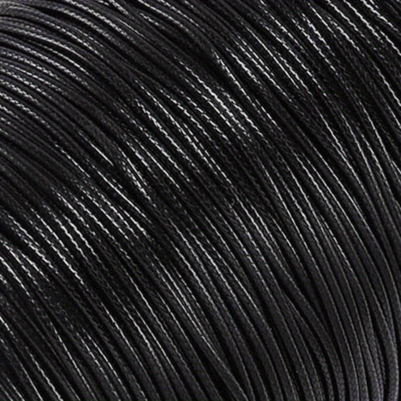 10metre Black Waxed Cord Rope Pu Leather Thread - Temu