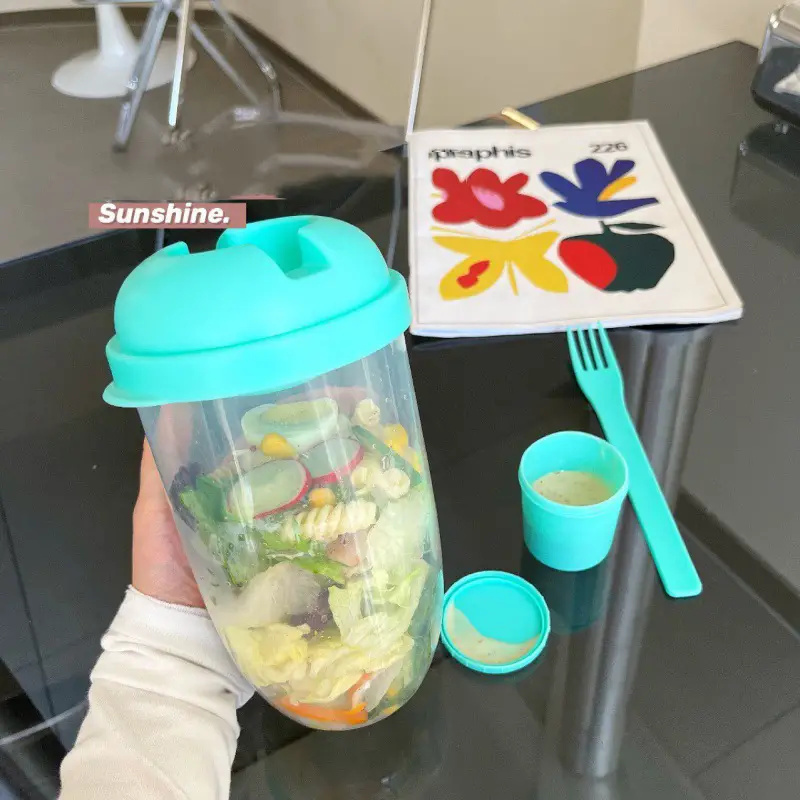 Salad Cup, Portable Salad Cup With Fork, Lunch Box Beto Box Vegetable Fruit  Salad Picnic Cup, Kitchen Tools, Student Salad Cup, Outdoor Portable Salad  Container - Temu