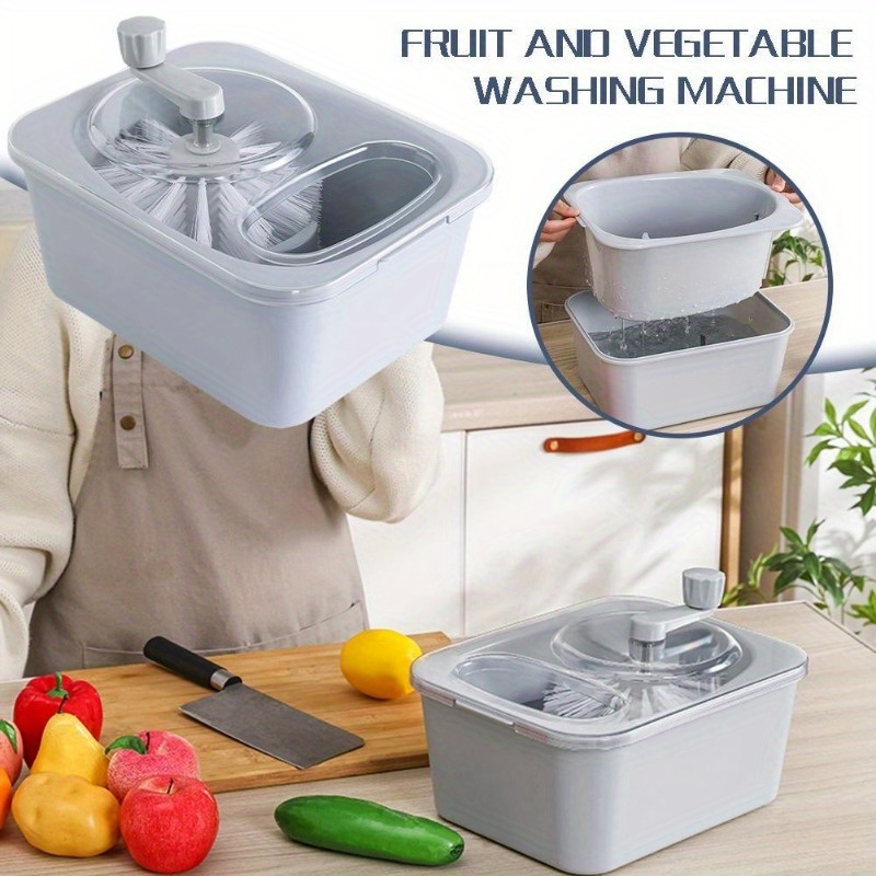 1pc Fruit Cleaning Device, Fruit And Vegetable Washing Machine, Fruits And  Vegetables Cleaner Basket, Fruit Washing Tools, Vegetable Washing Basket