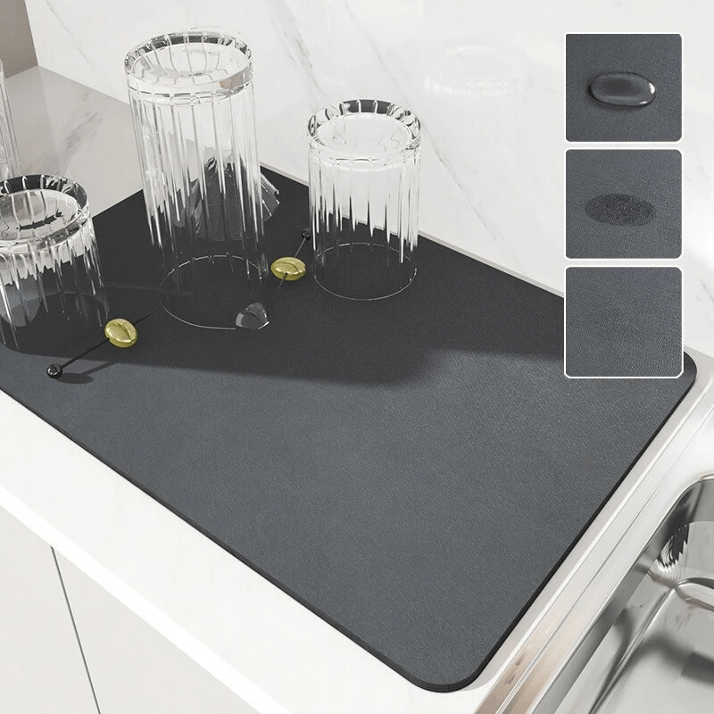 1pc, Coffee Maker Mat For Kitchen Counter Protector, Rubber Padded,  Absorbent Dish Drying Mat, Super Absorbent Anti-slip Coffee Mat, Absorbent  Coffee