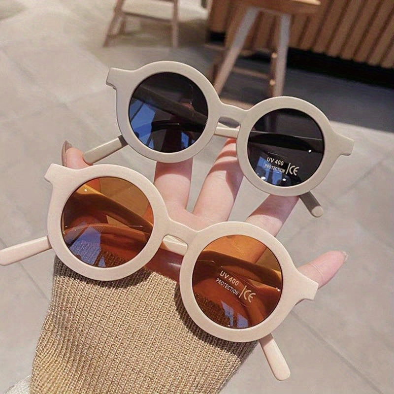 Trendy Cute Cool Vintage Sunglasses Tr90 Round Frame Travel - Temu