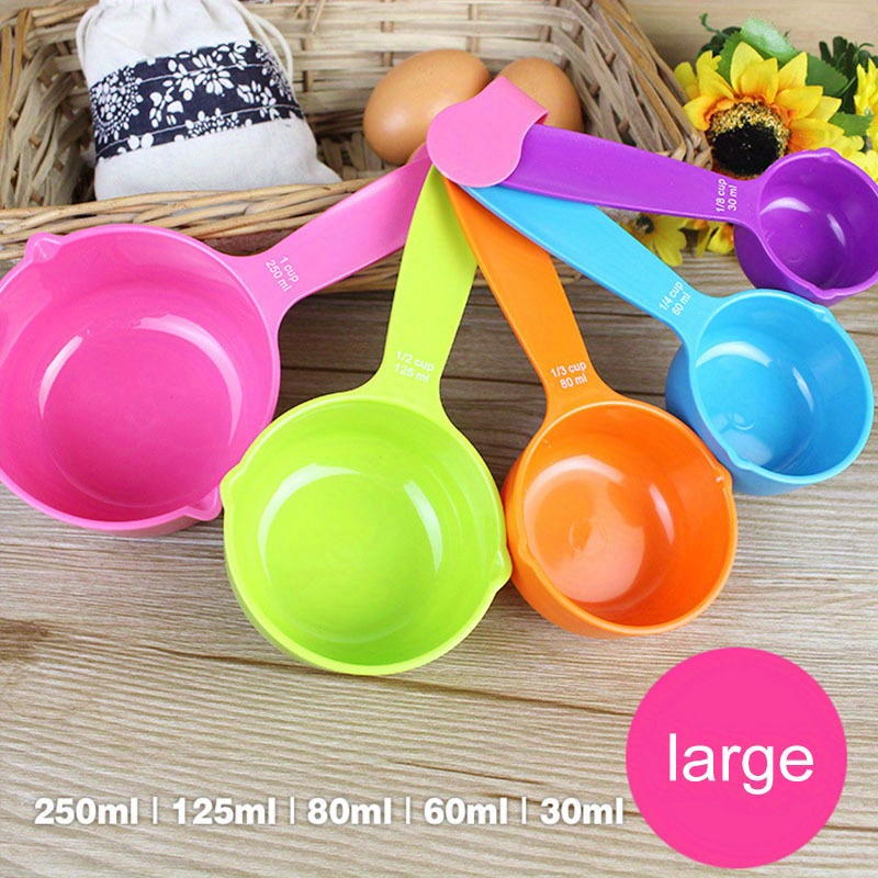 Kitchen Measuring Spoons Colorful Plastic Baking Measuring - Temu