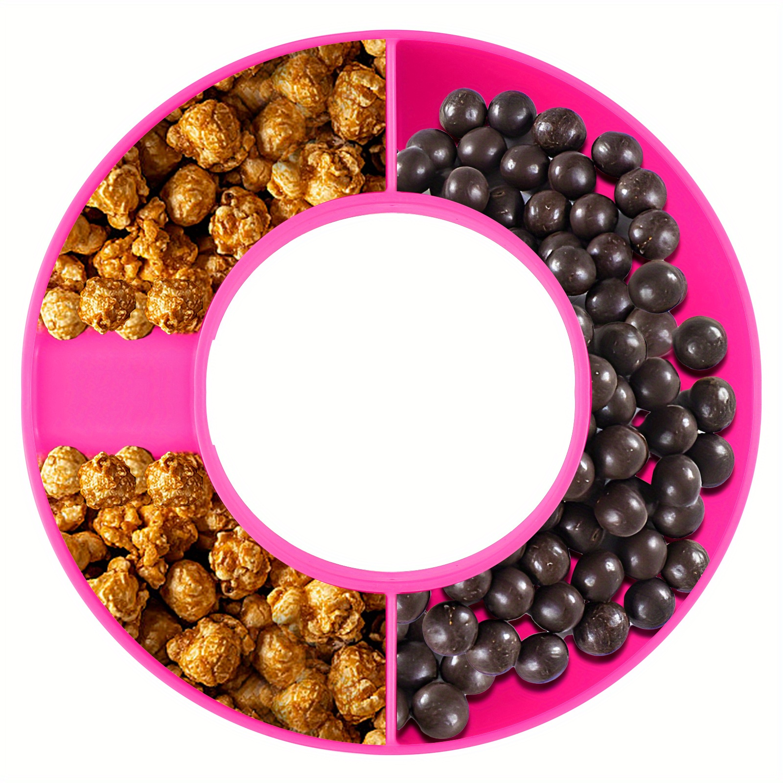 Snack Bowl For Tumbler With Handle 3 Compartment - Temu