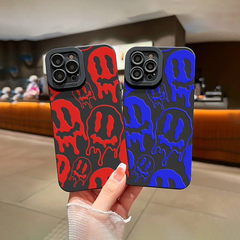 

2pcs/set 2 Color Pattern Liquid Silicone Mobile Phone Case Full-body Protection Shockproof Anti-fall Soft Rubber Black For Men Women For 15 14 13 12 11 Xs Xr X 7 8 6s Mini Plus Pro Max Se