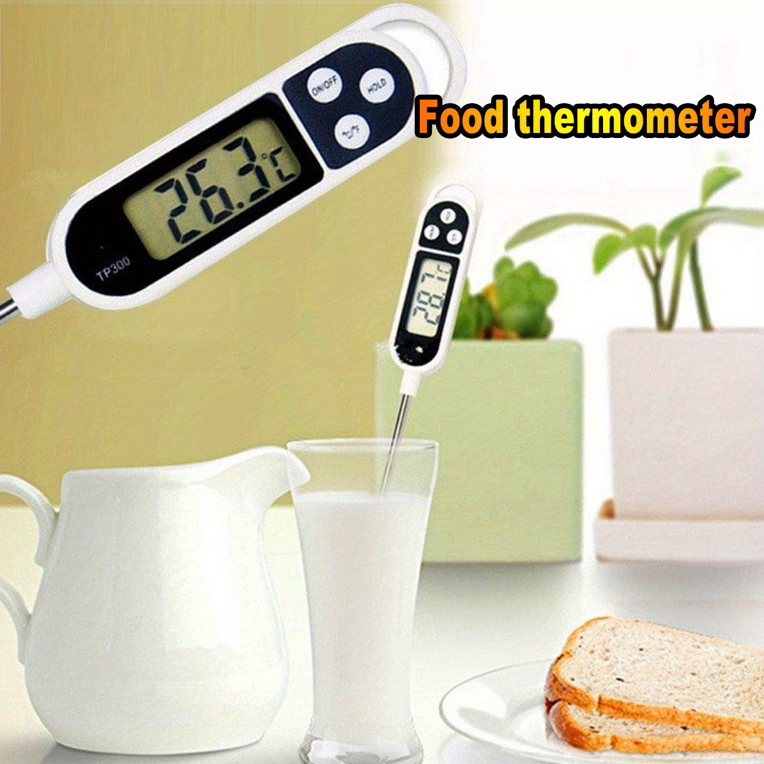 1pc, Thermomètre Alimentaire, Thermomètre Électronique, Thermomètre À Lait, Thermomètre  Numérique Pour Tester La Température Des Liquides