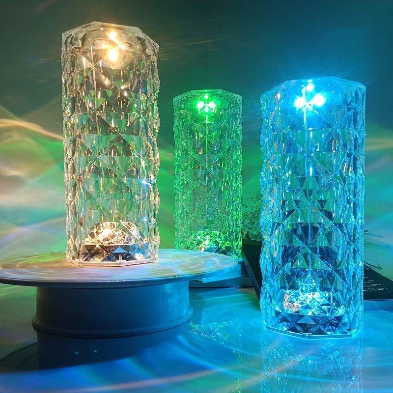 Crystal Lamp Led Rechargeable Table