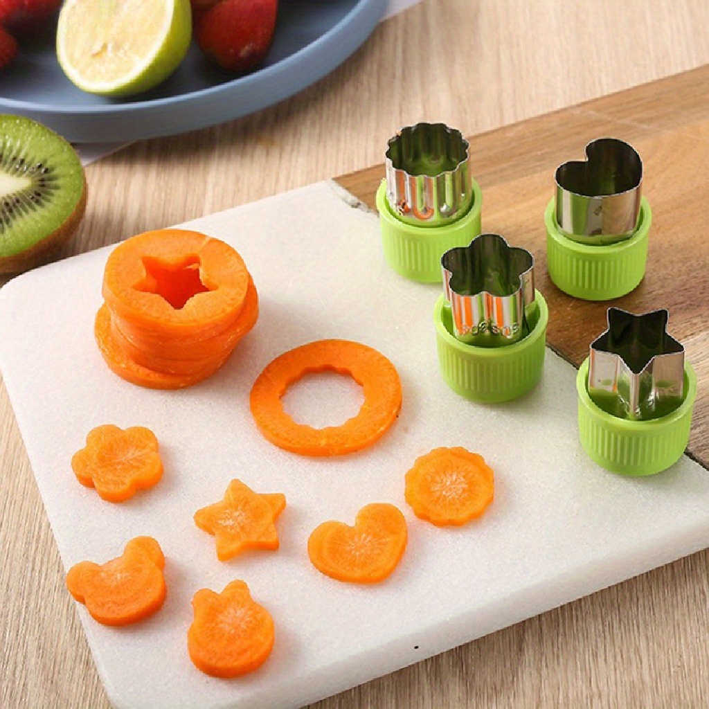 Vegetable Cutter Shapes Set, Stainless Steel Cookie Cutters, Heart Star  Flower Shaped Fruit Stamps Molds, Chocolate Cutters, Cake Decorating Molds,  Salad Making Tools, Baking Tools, Kitchen Gadgets, Kitchen Accessories,  Home Kitchen Items 