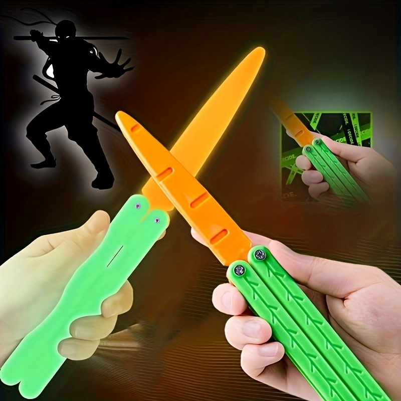 Wholesale Luminous Radish Knife 3D Gravity Knife Decompression