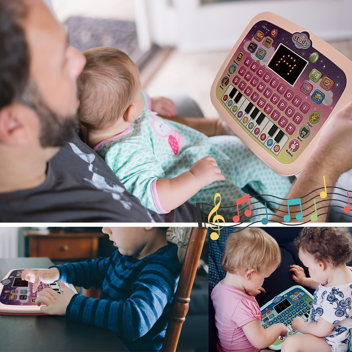Kids Tablet Toddler Learning Board LED Screen