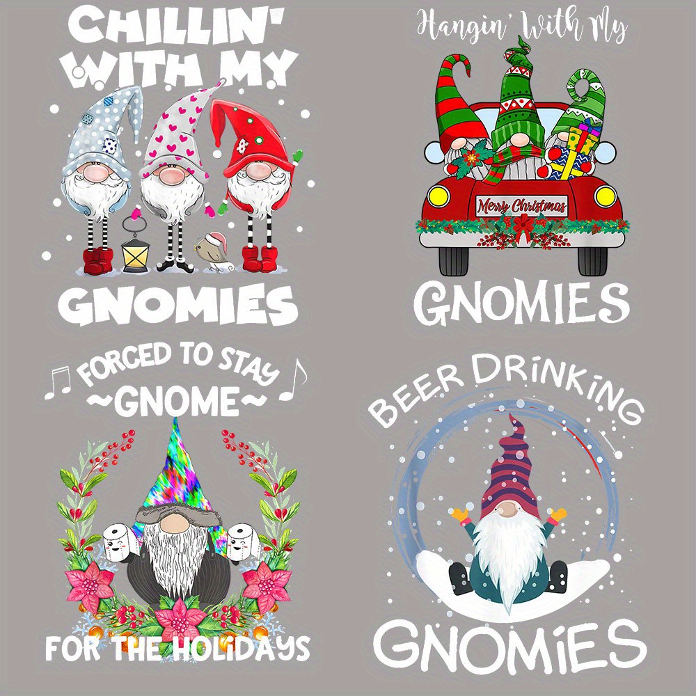 Winter Gnomes T Shirt Heat Iron on Transfer Decal