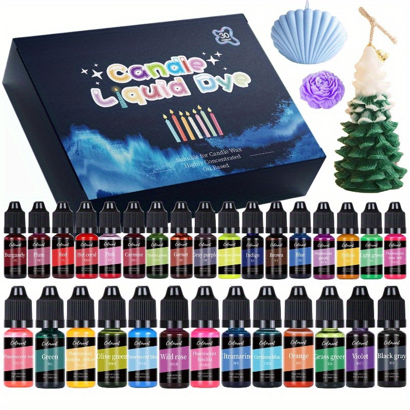 Gift2U DIY Candle Dye - Candle Wax Dye Popular 34 Color Chocolate