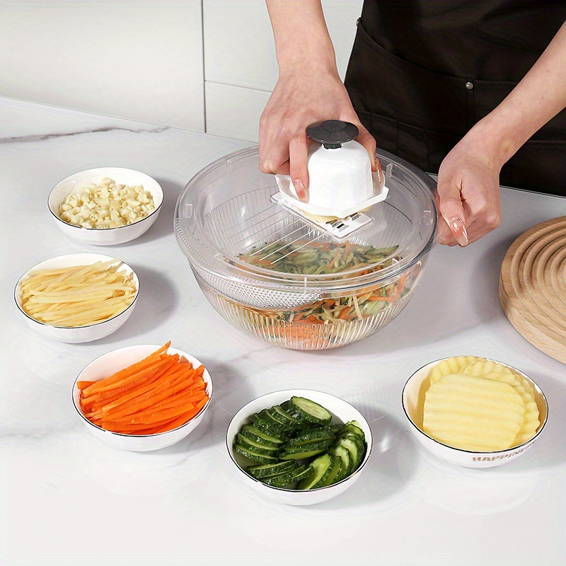 12pcs/set Multifunctional Round Vegetable Slicer, Grater, Potato & Carrot  Cutter