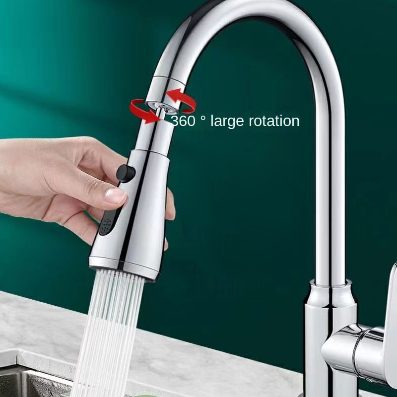 Kitchen Multi-purpose Faucet Extension Device, Bathroom Splash Proof, Pressurized Sprinkler Joint, Three-speed Universal, Rotatable Bubbler, And Scrubbing Nozzleler Joint, Three-speed Universal, Rotatable Bubbler, And Scrubbing Nozzle