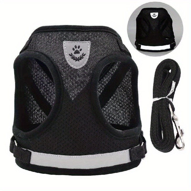 Breathable Cat Harness And Leash Escape Proof Pet Clothes Kitten Vest Adjustable Reflective Cat Harness