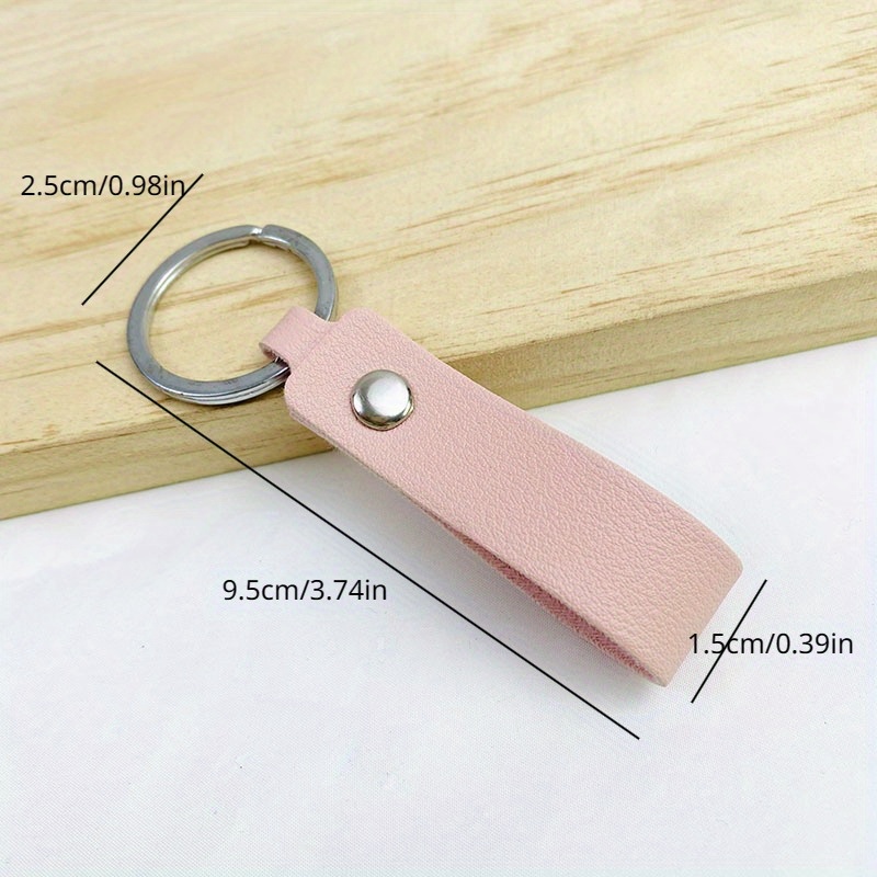 1PC Unisex PU Leather Keyrings Charm Bag Pendant KeyChain Car Keys Holder  Strap