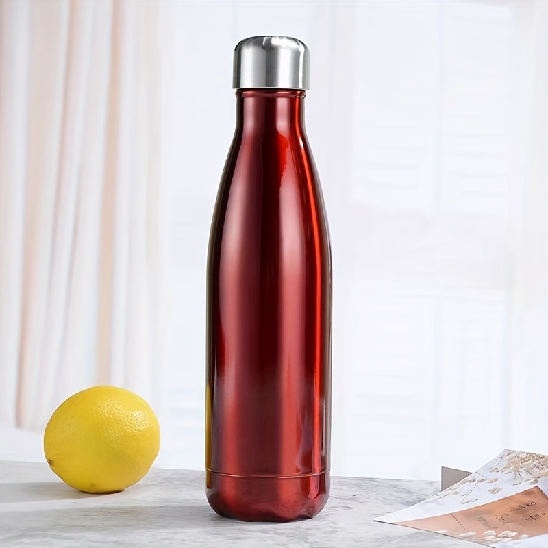 Solid Color Stainless Steel Insulation Cup, Double Layer Leakproof Vacuum  Water Bottle, Suitable For Outdoor Sports, Fitness, Car Driving - Temu