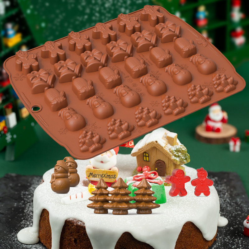 Christmas Gingerbread House Silicone Chocolate Mold Cake Decorating Tools  DIY Cake 