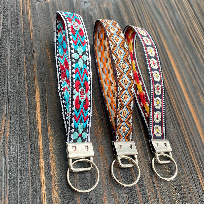 Vintage Wristband Keychain For Men, Wrist Lanyard Keychain, Backpack  Pendant, Western Ethnic Key Chain - Temu