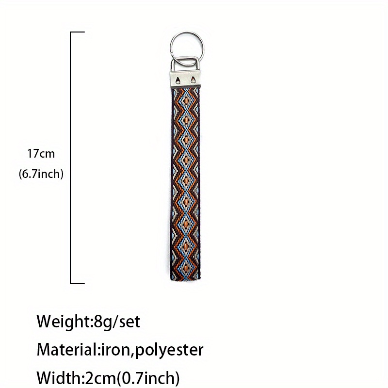 Vintage Wristband Keychain for Men, Wrist Lanyard Keychain, Backpack Pendant, Western Ethnic Key Chain, Christmas Styling & Gift,Temu