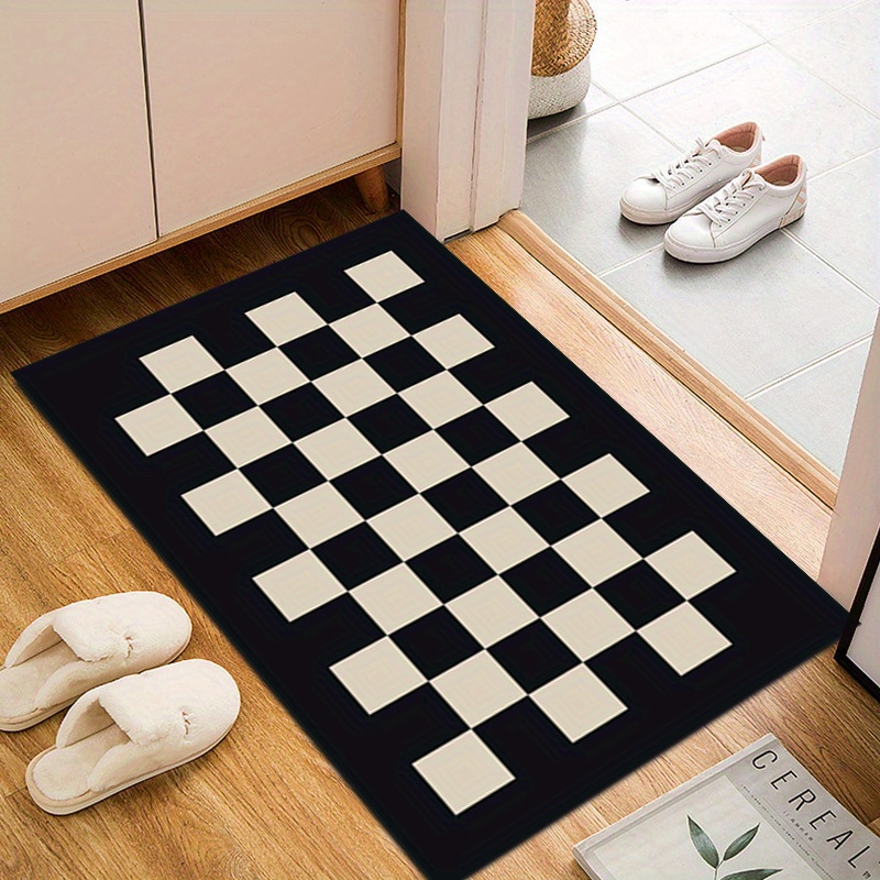 Chessboard Pattern Indoor Door Mat Front Door Rugs Non Slip - Temu