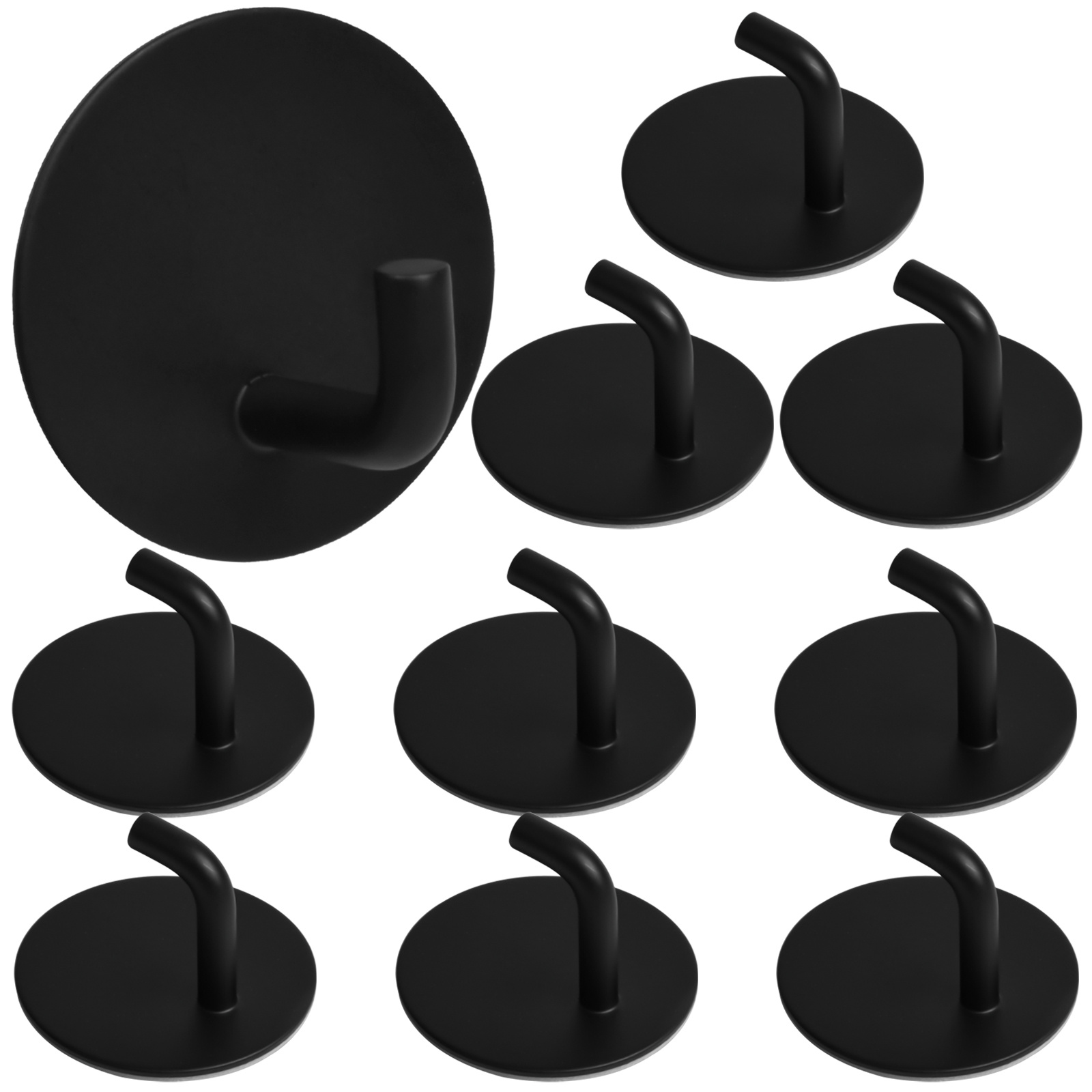 8pcs Wall Hook Stainless Steel Multipurpose Traceless Hook Home Sticky Hook