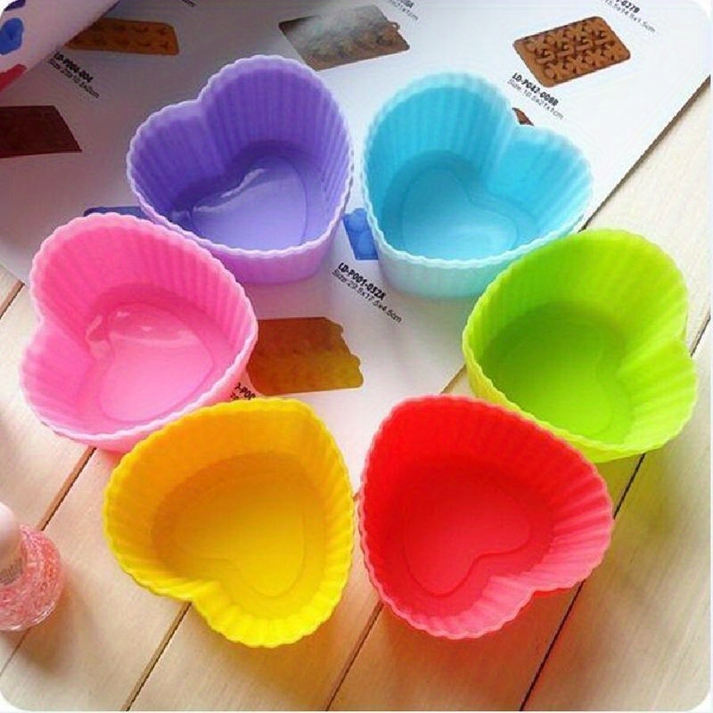 6 Uds Moldes Muffins Silicona Vasos Cupcakes Forros - Temu Spain
