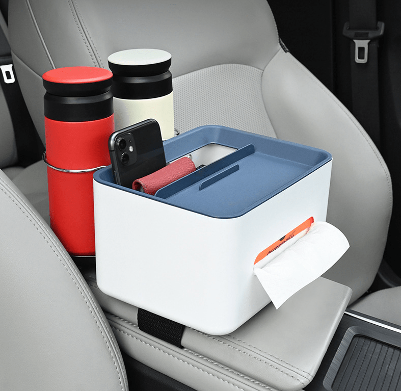Wokii Auto-Rücksitz-Organizer mit Getränkehalter, Taschentuchbox und  Handyhalterungen, Auto-Kopfstütze, Rücksitz, multifunktionale  Aufbewahrungsbox