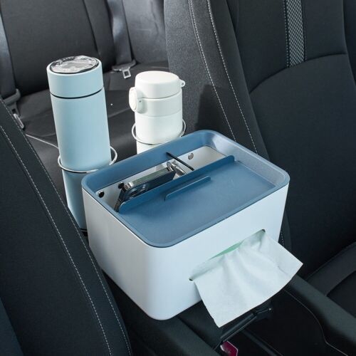 Multifunktions-Auto-Getränkehalter Auto-Wasserbecher-Aufbewahrungsbox  USB-Schnelllade-Taschentuchbox Auto-Organizer und Aufbewahrungsbox