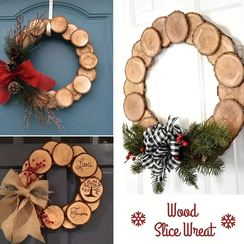 Unfinished Natural with Tree Bark Wood Slices 10 Pcs 4.2-4.7 inch Disc Coasters  Wood Coaster Pieces Craft Wood kit Circles Crafts Christmas Ornaments DIY  Crafts with Bark for Crafts Rustic Wedding 10pcs 4.2-4.7inch