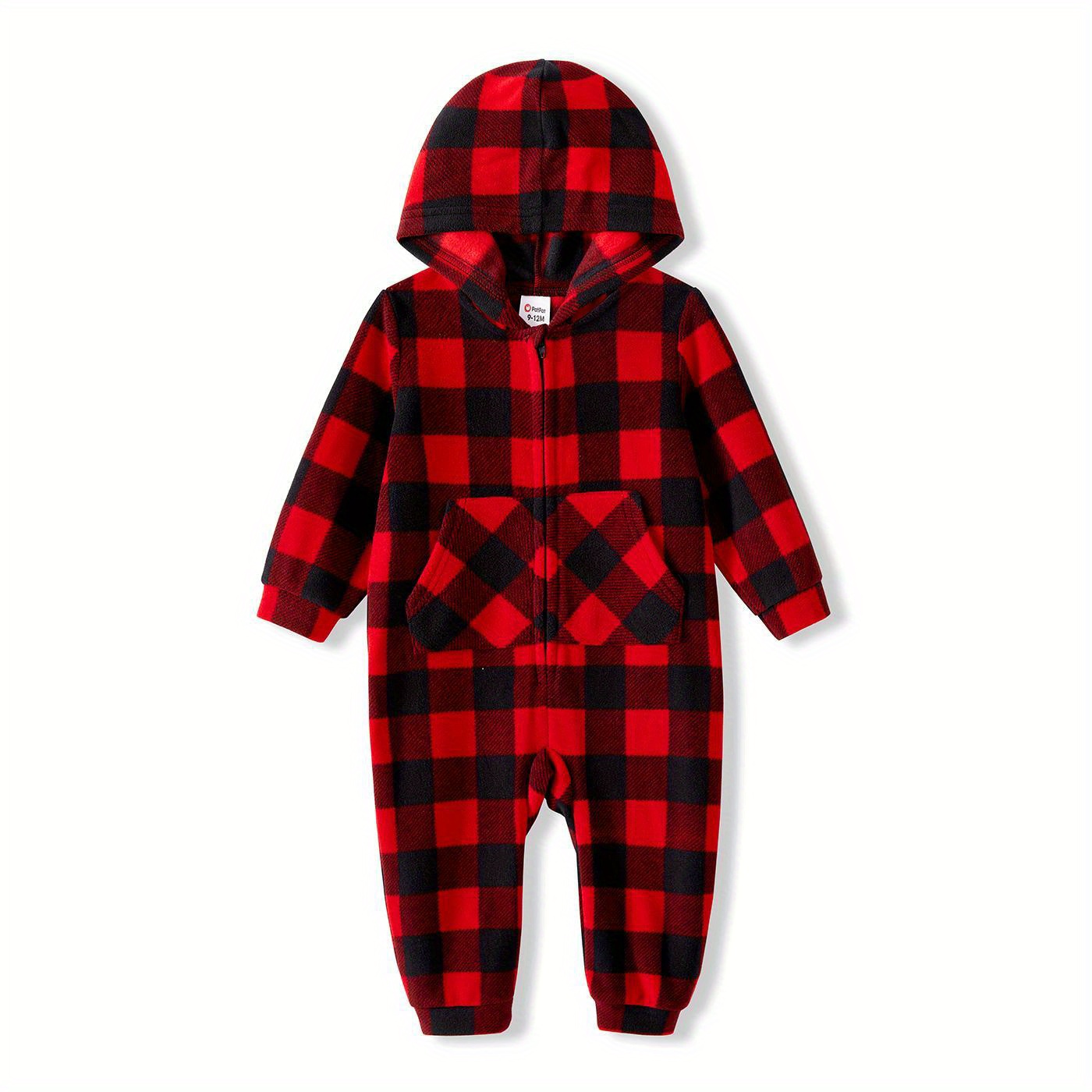 Christmas Family Matching Red Plaid Hooded Long Temu