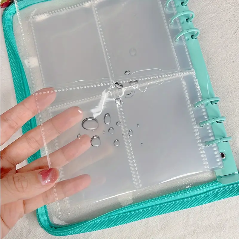 A5 Binder Pocket 6 Holes Clear Loose Leaf Bag Waterproof - Temu