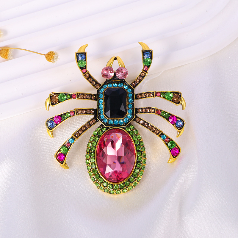 Rhinestone Spider Pin In Retro Costume Pins & Brooches for sale