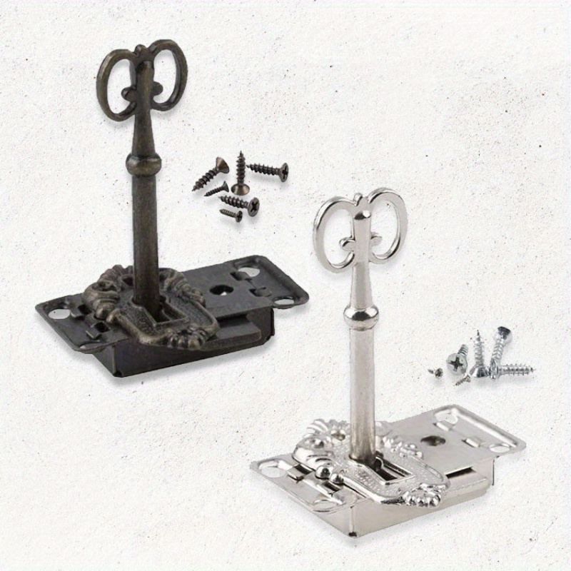 2 Set Drawer Lock With Key Antique Small Box Cabinet Door Locks Furniture 