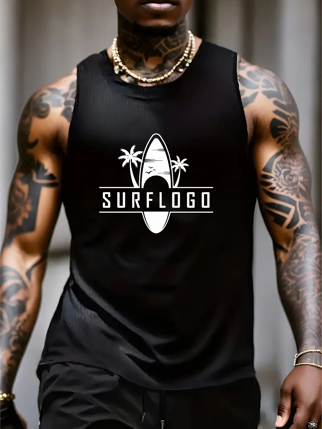 Men's Tank Top surf Logo Print Sleeveless Tees - Temu Canada