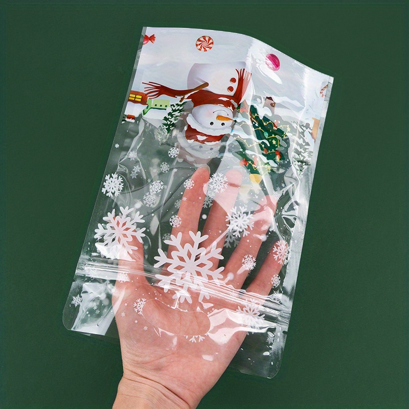  50 Pieces Christmas Snowflake Sandwich Bags with Zipper  Resealable Transparent Treat Bags Christmas Holiday Cookie Bags for Food  Storage Xmas Gift Decoration : Home & Kitchen