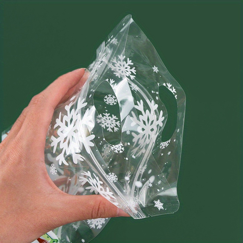 Christmas Old Man Tree Snowflake Candy Ziplock Sticky Bag - Temu
