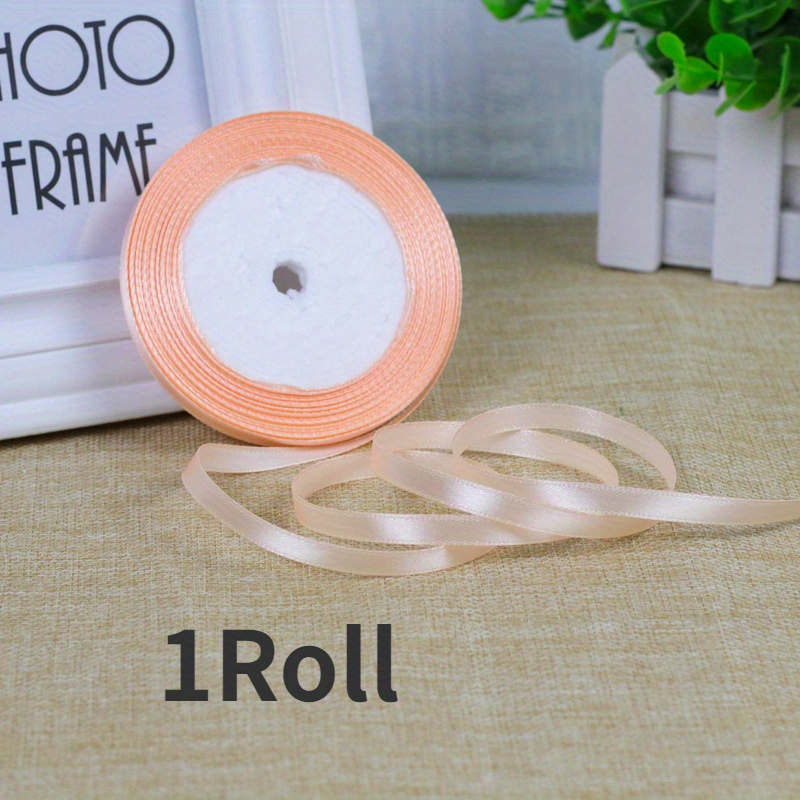 (25 yards/roll) 6mm Silk Satin Ribbons Christmas Halloween Birthday Party  Gift Wrapping Ribbons DIY Handmade Crafts Material