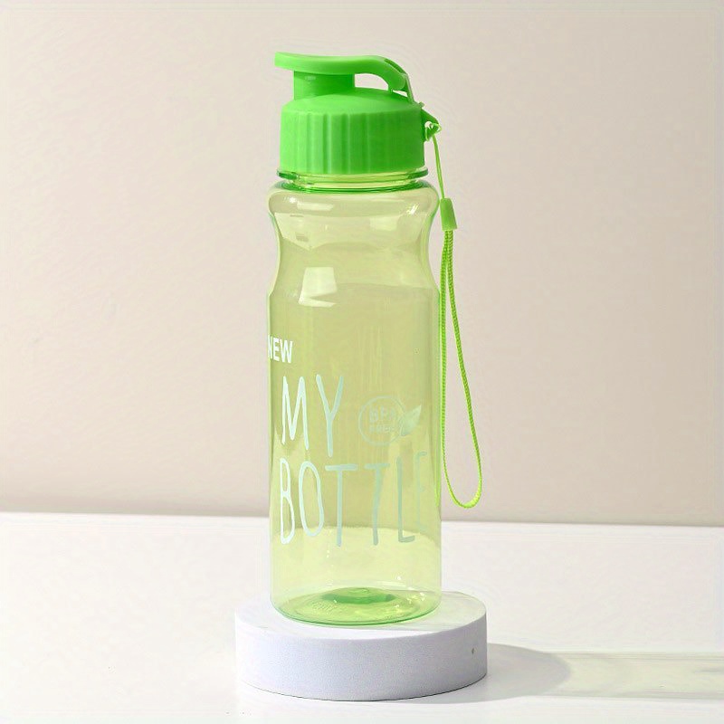 1pc Glass Tumbler, Clear Bottle With Lid For Outdoor