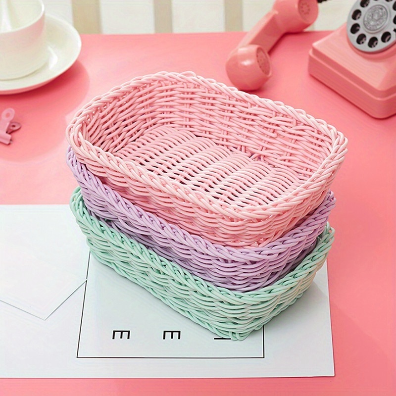 Metal Hollow Basket, Durable Storage Basket For Toiletry, Fruits,  Vegetable, Snacks, Desserts, Makeup Items, Household Storage Organizer For  Bathroom,bedroom, Desktop, Vanity, Home, Dorm - Temu