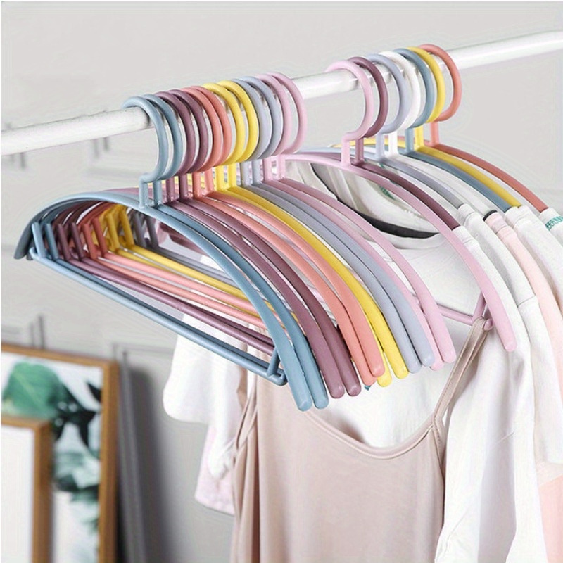 Plastic Clothes Hangers Traceless Non slip Clothes Hanger - Temu