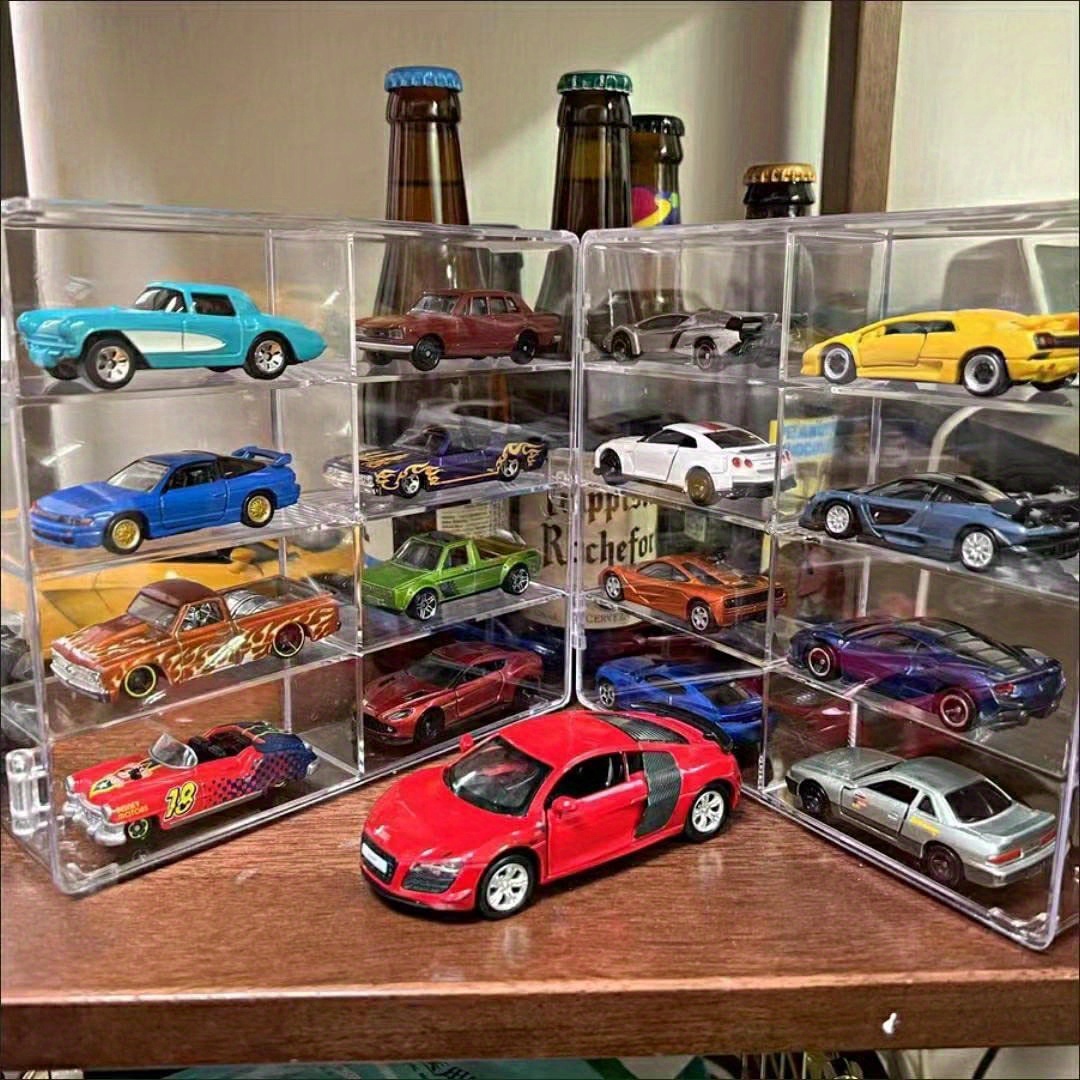Toy Car Storage Organizer Display Cases With 48 Compartments - Temu