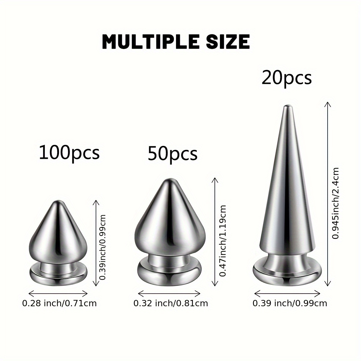 Cone Spikes Metal Tree Spikes Screwback Studs For Diy - Temu