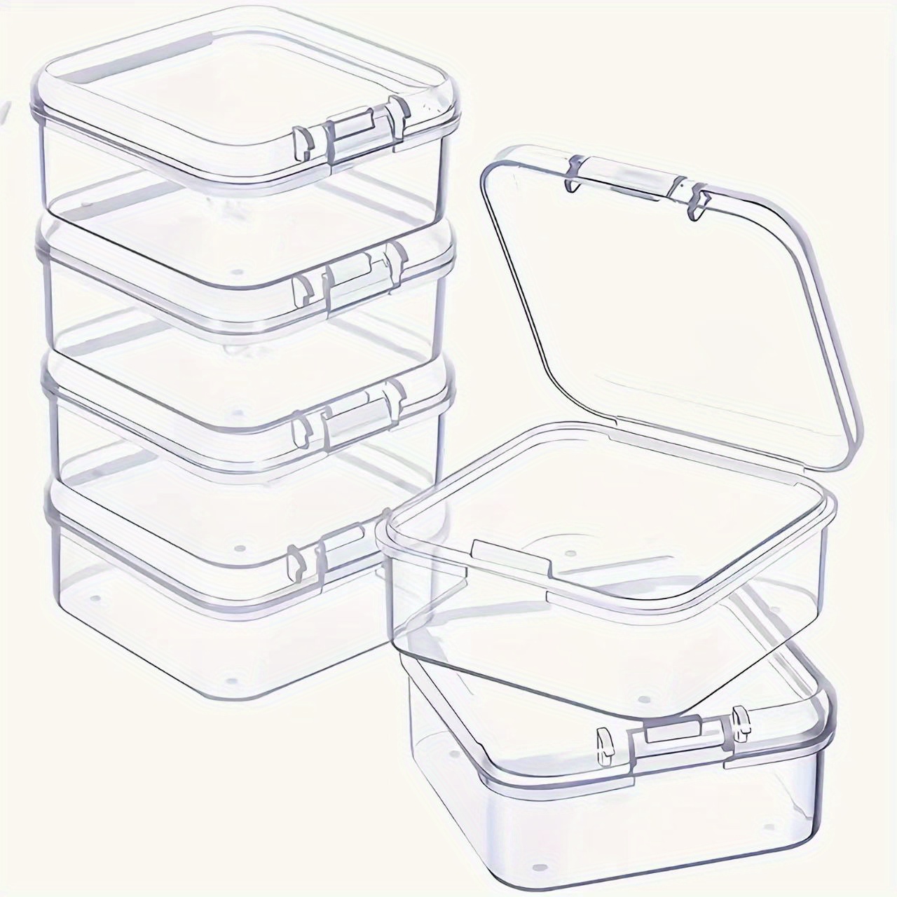 3 Layers 18 Compartments Clear Storage Box Container Jewelry Bead Organizer  Case Plastic Empty Box Multifunction Tool Case 3 La