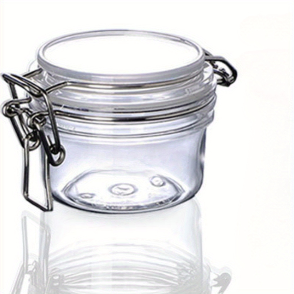 Round Clear Wide mouth Leak Proof Plastic Container Jars - Temu
