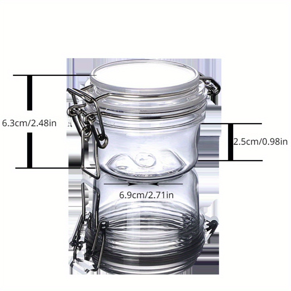 4 Pieces Round Clear Wide-mouth Leak Proof Plastic Container Jars with Lids  for Travel Storage Makeup Beauty Products Face Creams Oils Salves