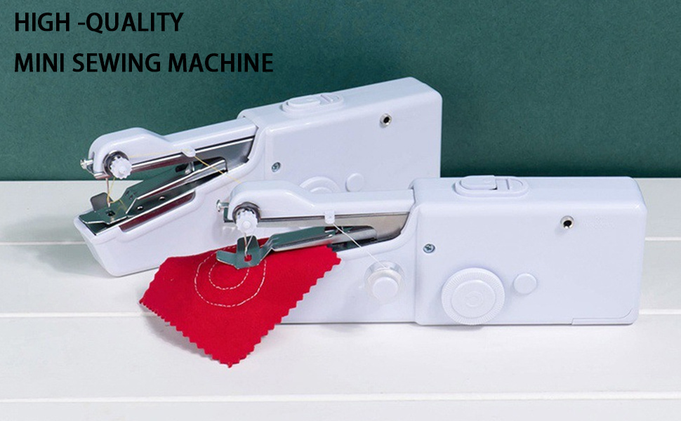 Handheld Sewing Machine Mini Sewing Machines,Portable Sewing Machine Quick  Handheld Stitch Tool for Fabric,Kids Cloth,Clothing (battery not included）