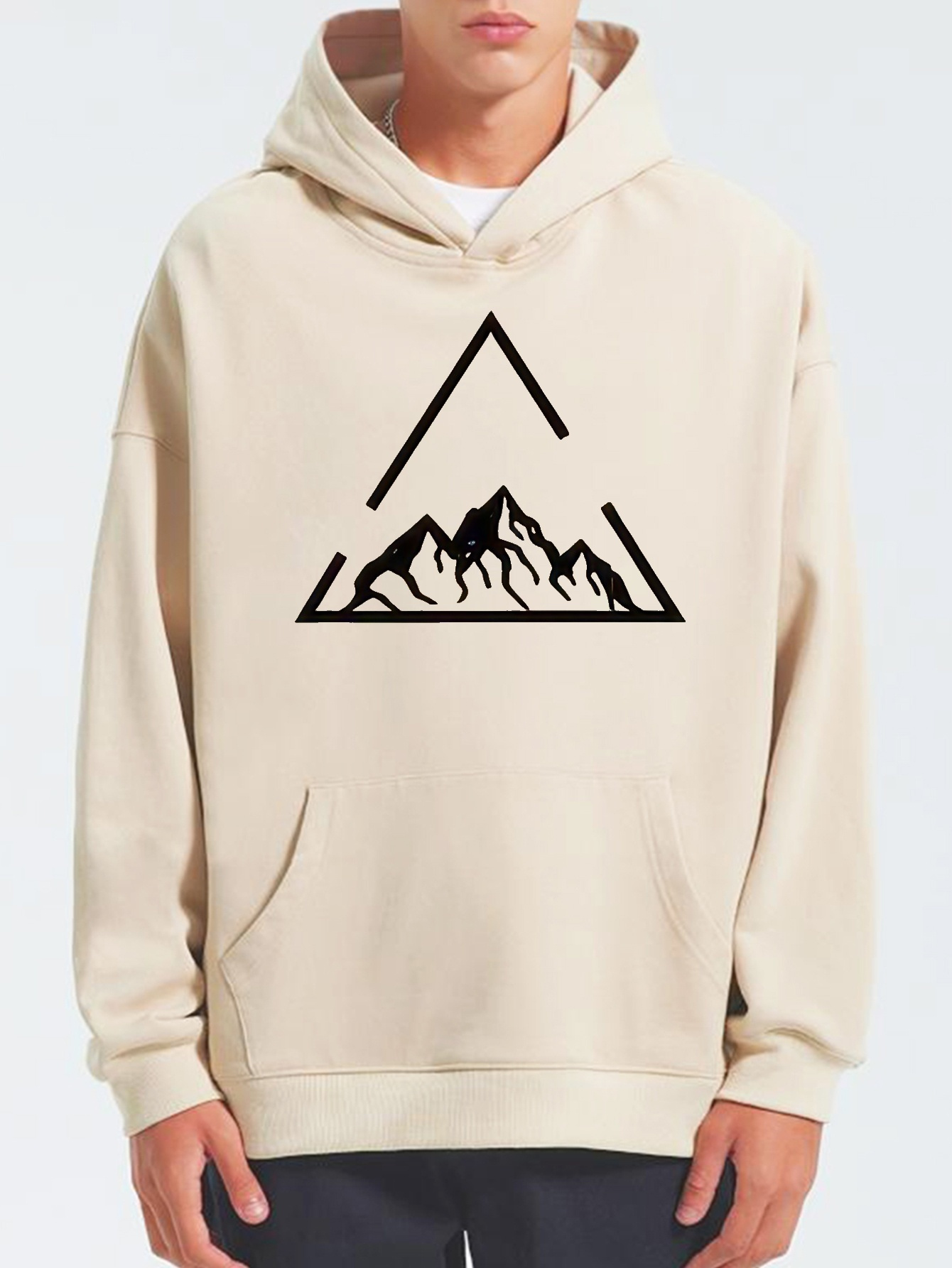 Mountain Print Hoodie Cool Hoodies Men Men s Casual Graphic Temu