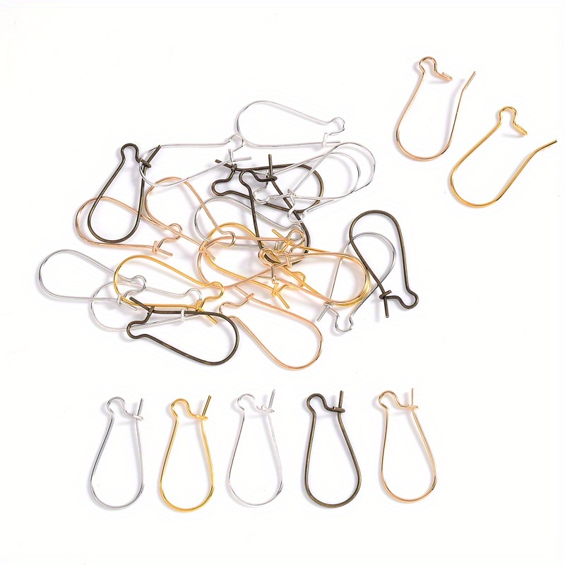 

100pcs 25mm Alloy Metal Earrings Hook Fish Shaped Earrings Clasps Hooks Hanger For Diy Earrings Jewelry Making Accessories Small Business Supplies, Golden Diy