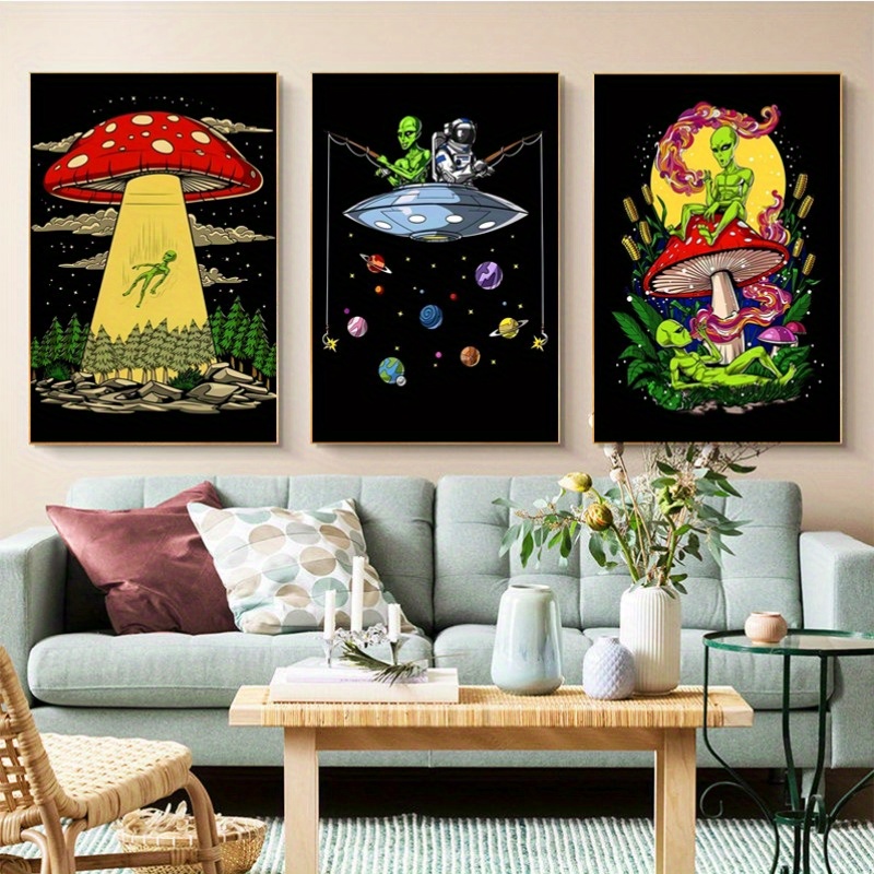 3 Pack Canvas Pokemon Wall Art Home Decoration Vintage Japanese Style  20x30cm 