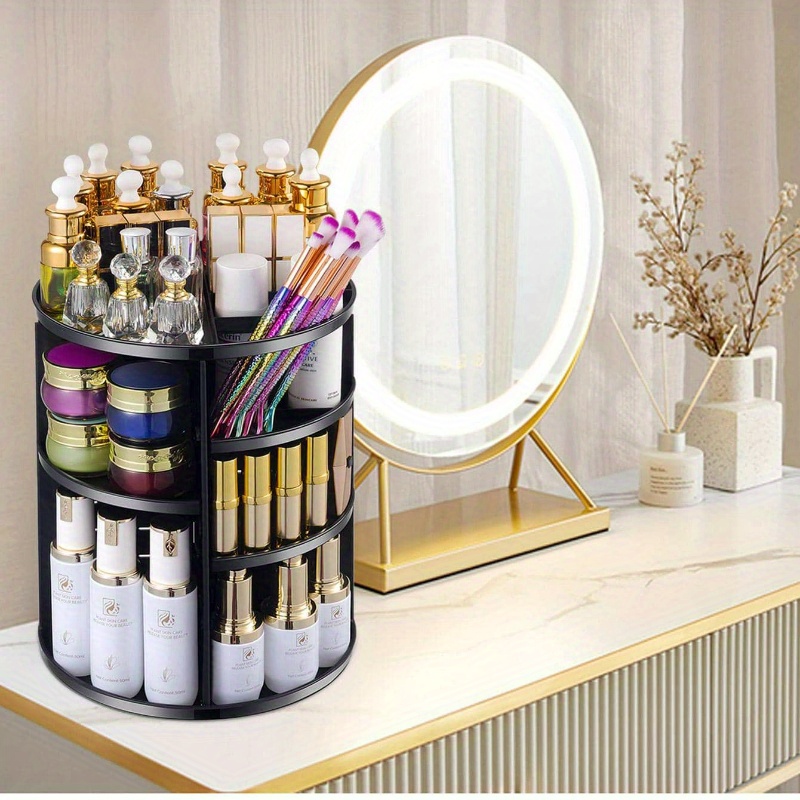 360° Rotating Makeup Organizer Adjustable Skincare Perfume - Temu